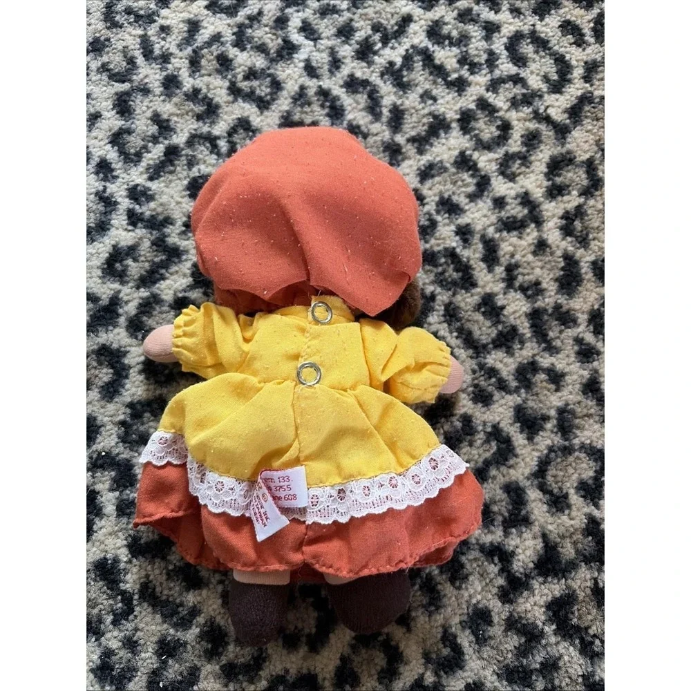 KAMAR 'Amanda' Stuffed Doll Girl‎ In Orange Yellow Dress Vintage 8